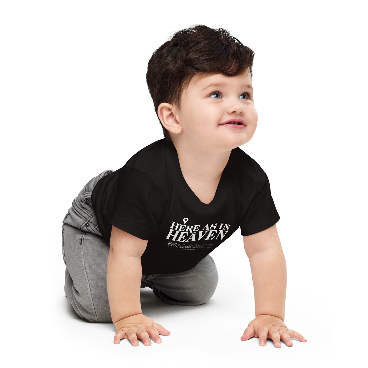 Here as in Heaven: Baby Jersey Short Sleeve Tee