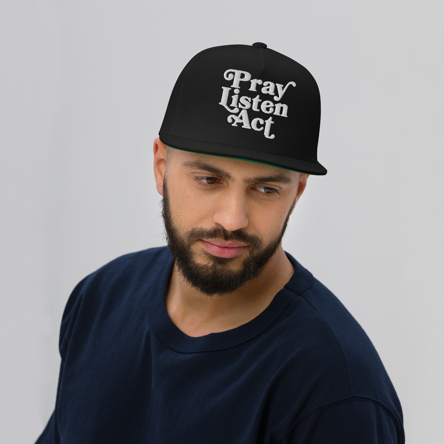 Pray - Listen - Act: Flat Bill Cap
