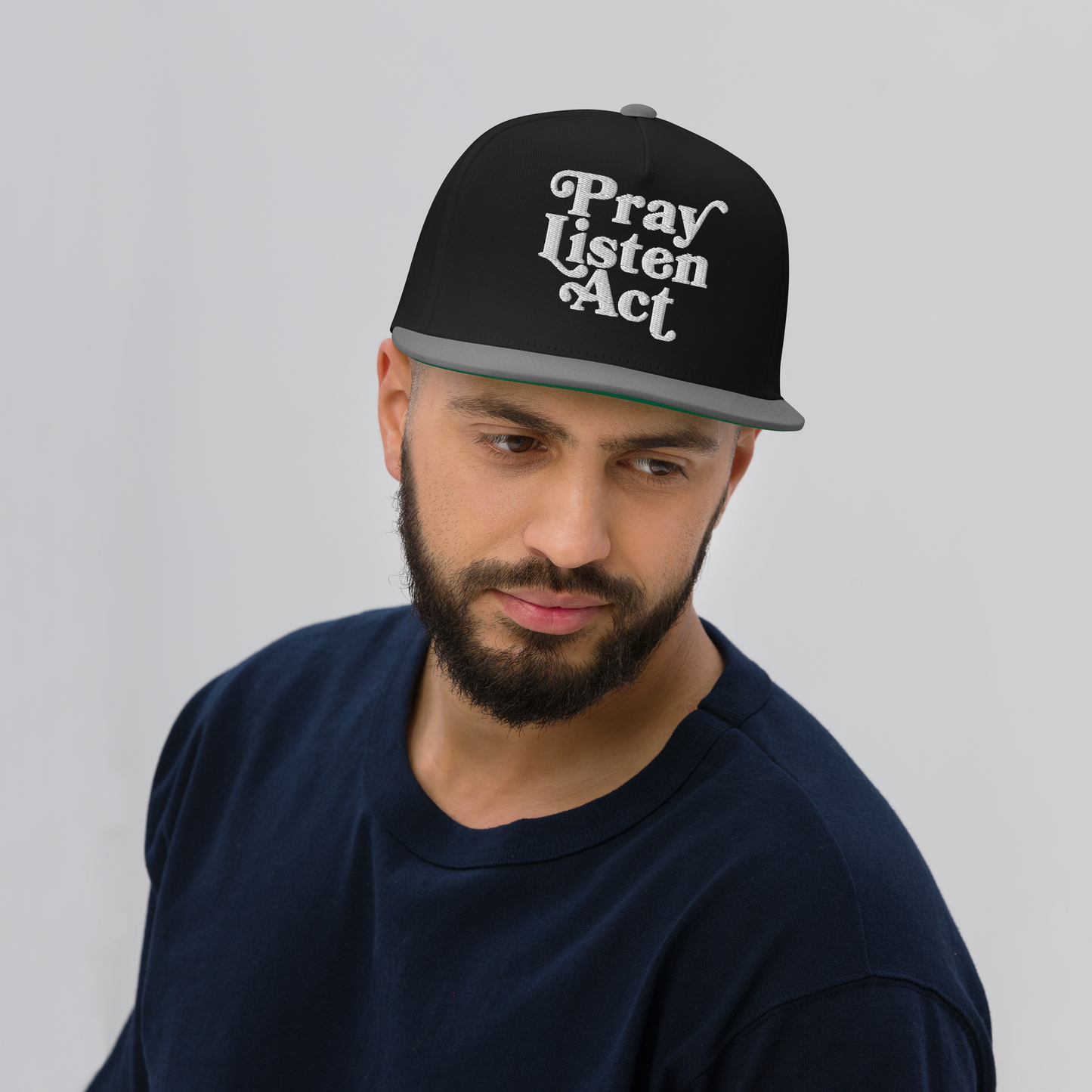 Pray - Listen - Act: Flat Bill Cap