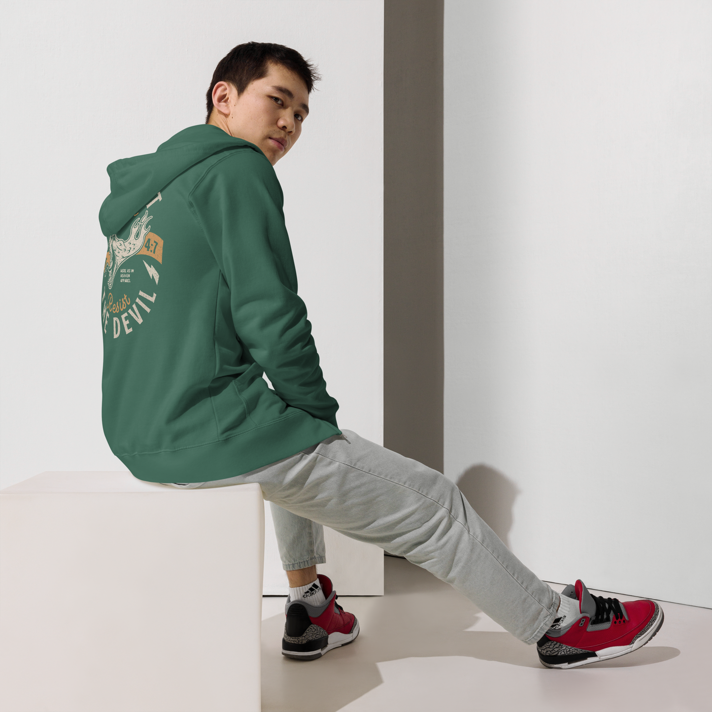 Submit to God | Resist the Devil: Unisex Fleece Zip Hoodie