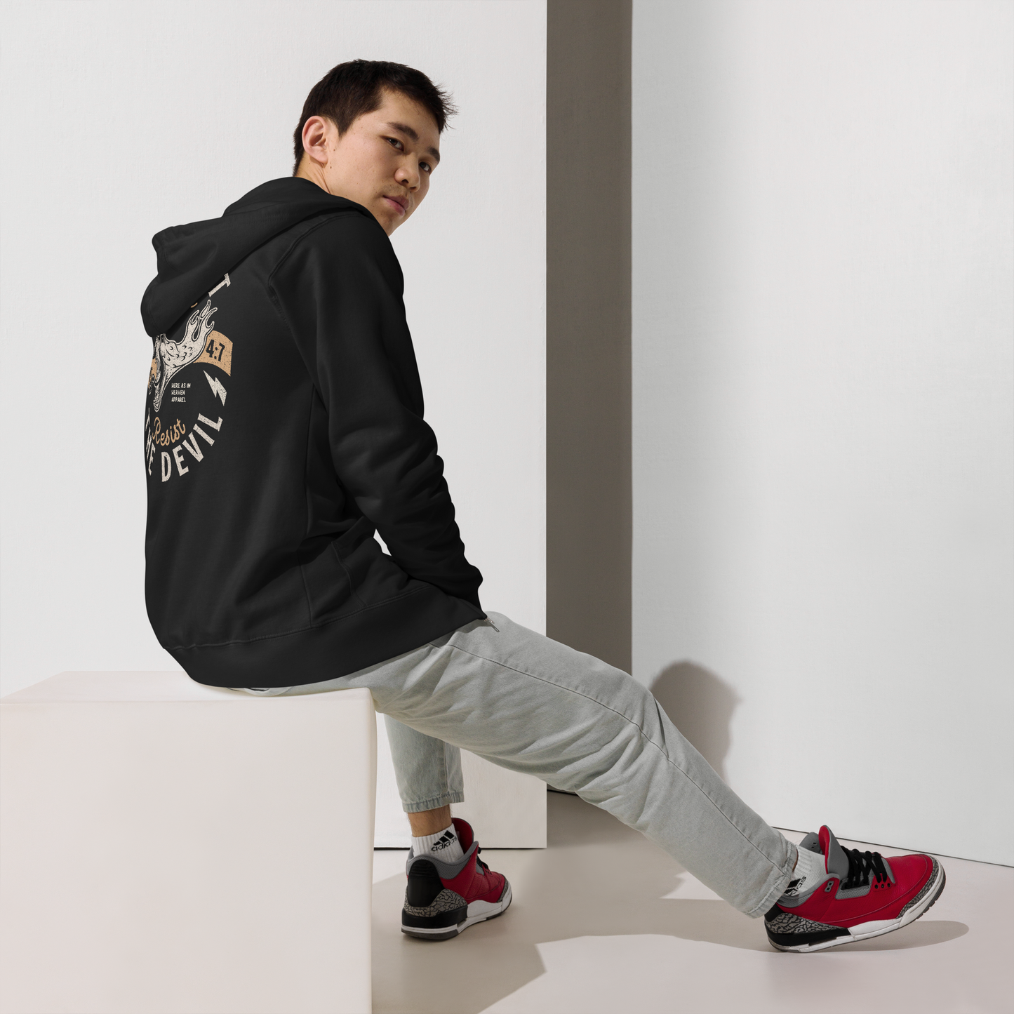 Submit to God | Resist the Devil: Unisex Fleece Zip Hoodie