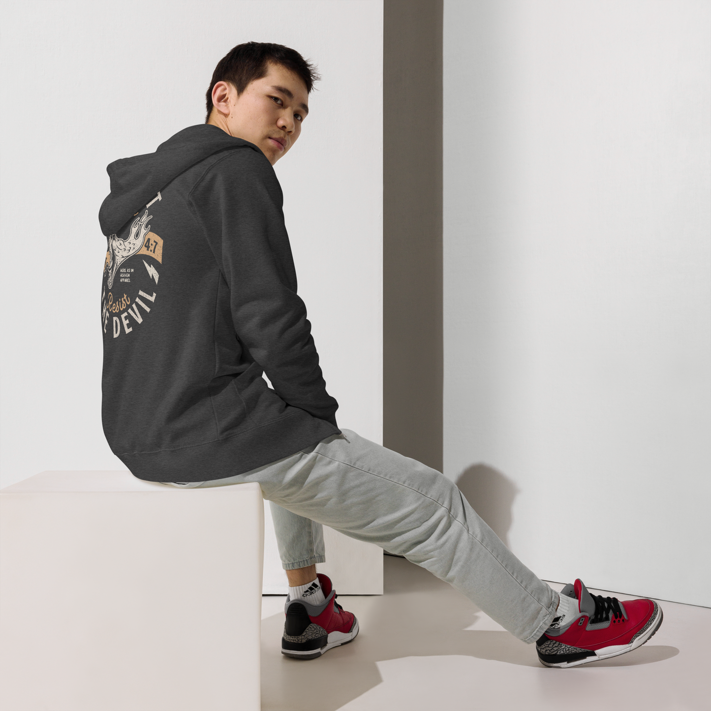 Submit to God | Resist the Devil: Unisex Fleece Zip Hoodie