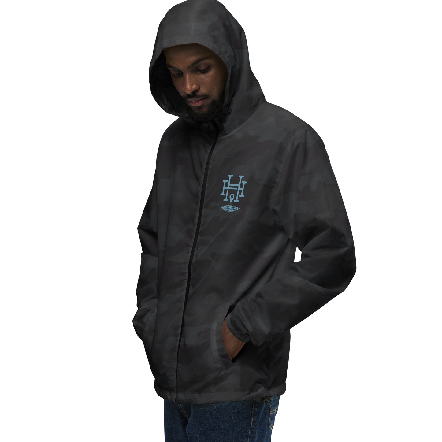 Pray - Listen - Act: Unisex Lightweight Zip Windbreaker