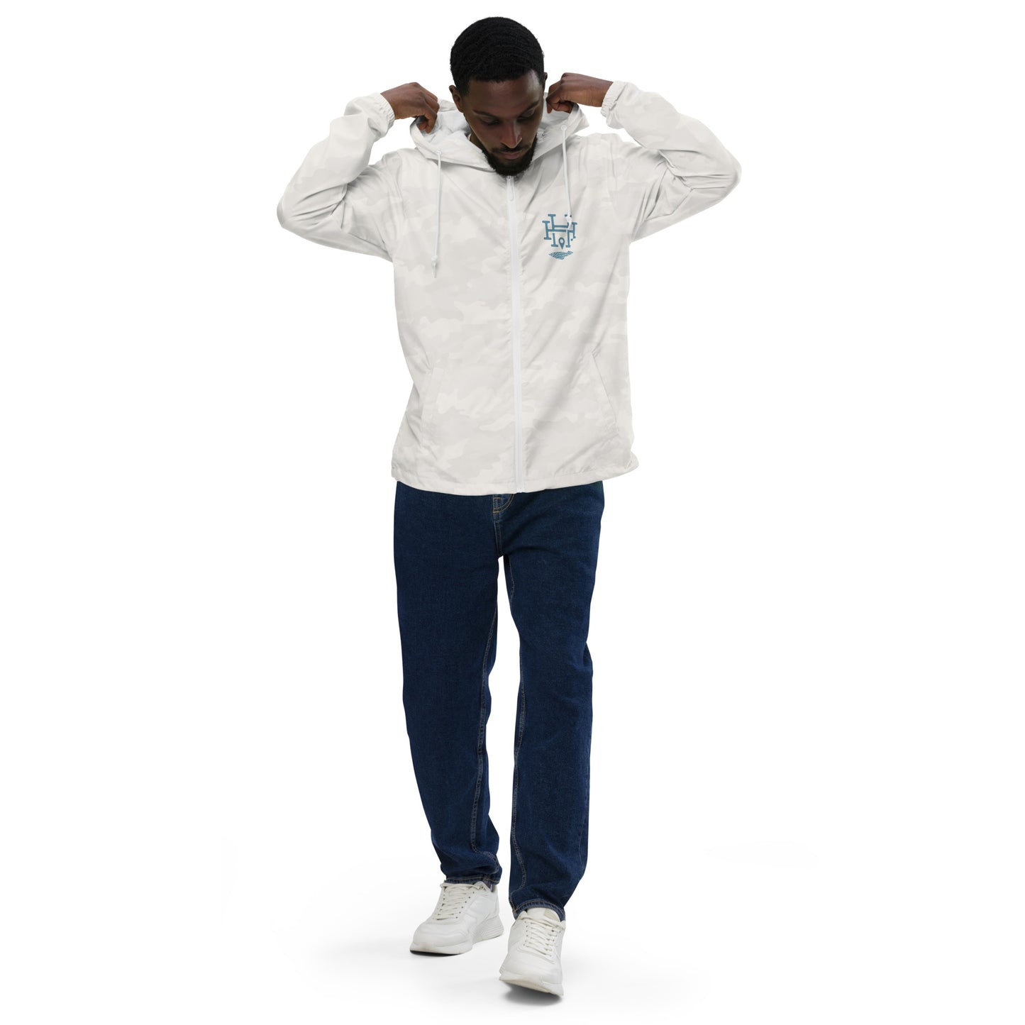 Pray - Listen - Act: Unisex Lightweight Zip Windbreaker