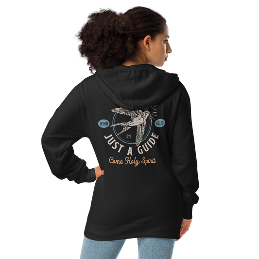 No Map, Just a Guide: Unisex Fleece Zip Hoodie