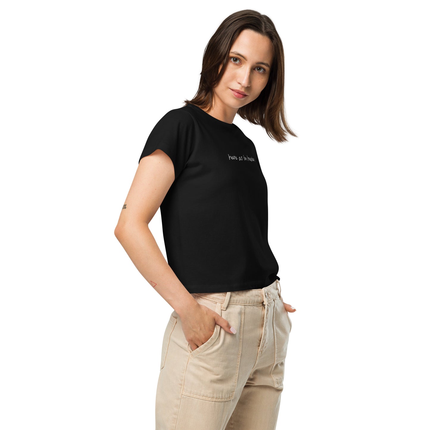 Here as in Heaven: Women’s High-Waisted Tee