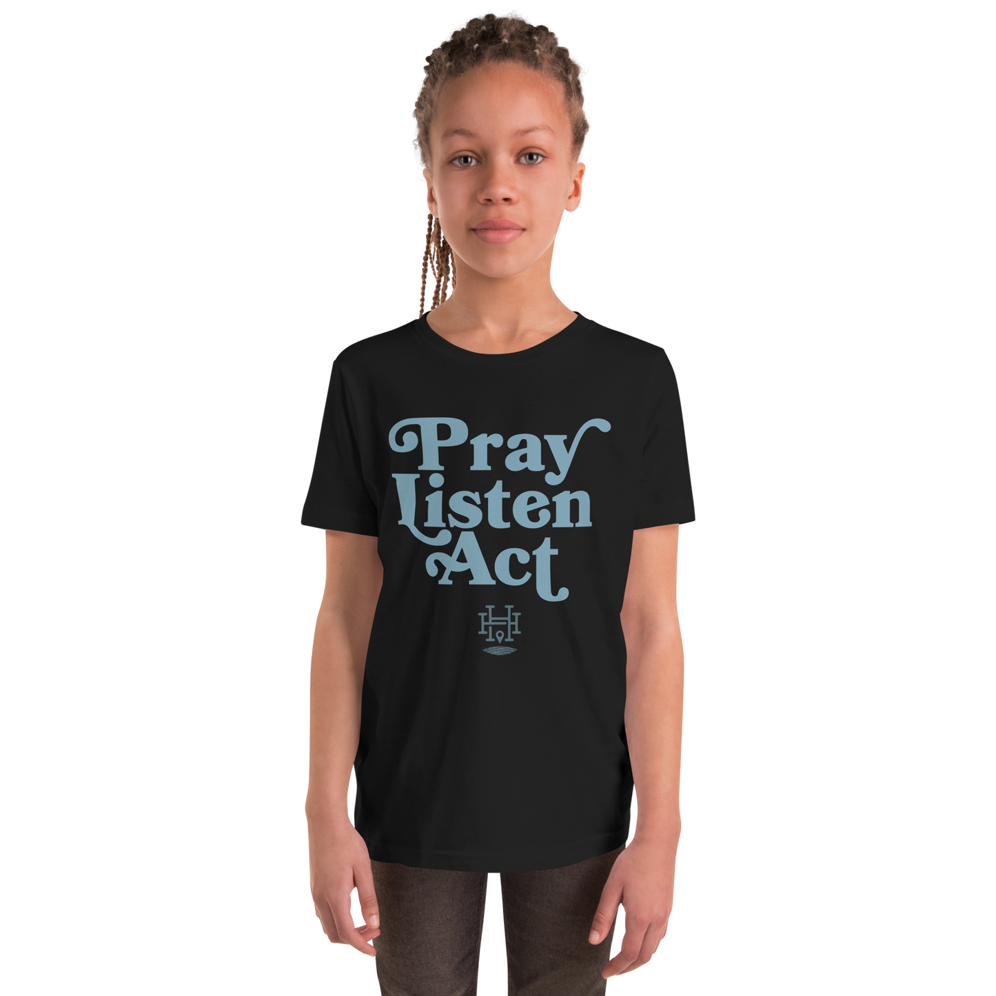 Pray - Listen - Act: Youth Short Sleeve Tee