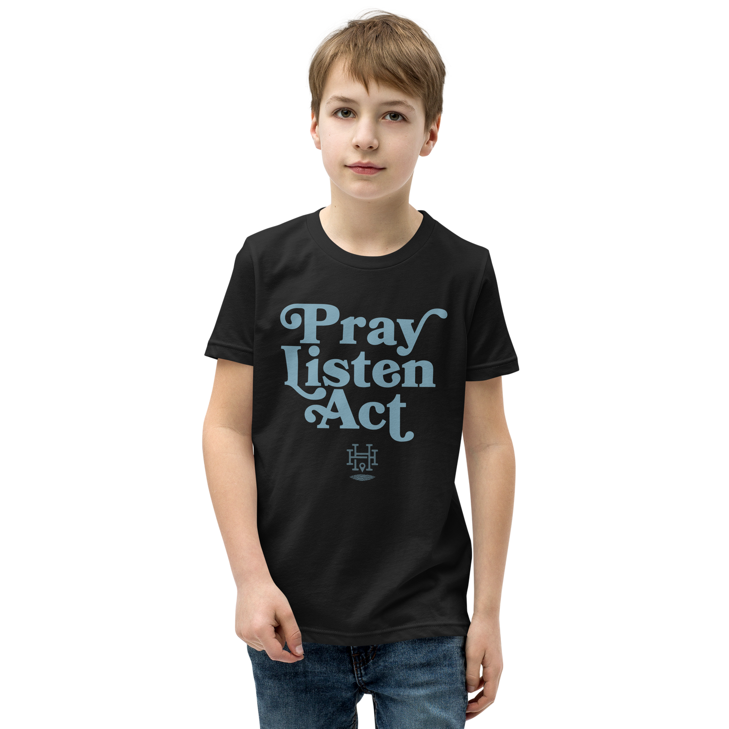 Pray - Listen - Act: Youth Short Sleeve Tee